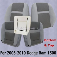 For 2006-2010 Dodge Ram 1500 Both Side Bottom & Top Seat Cover & Foam Cushion