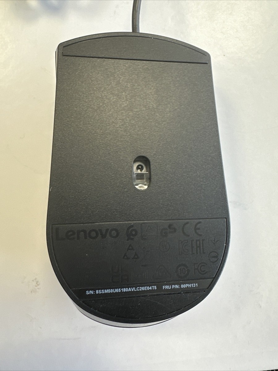 Lenovo SM-8823 Wired USB Optical Standard Mouse Black Wheel Free