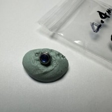 Cartier Santos Steel 4,4 jumbo crown with blue caboshon