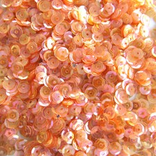 Sequins Transp. Peach Iris 2 8mm Round Cup 400 / 4,750 pieces Loose HQ
