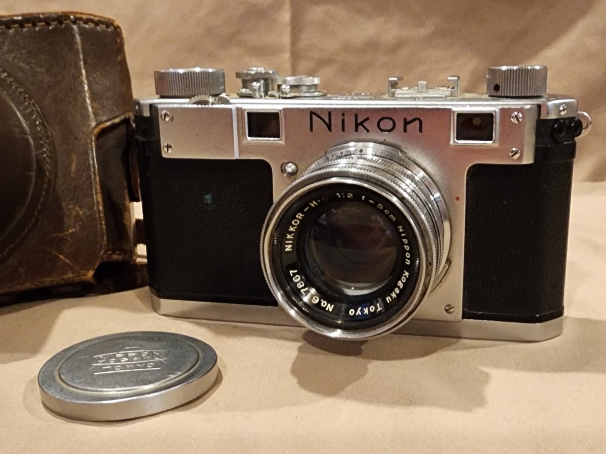 filmcamera Nikon S2 + NIKKOR-H•C 5cm f2 Used Nikon S2 Camera with 5cm F2 Nikkor-H.C Lens - Vintage