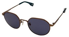 Converse Mens Brown Round Metal Sunglass Blue Lens SCO 222 Bronze