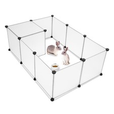Pet Playpen Fence Puppy Dog Cat Animal Cage Indoor PP Plastic Run Cage 12 Panels