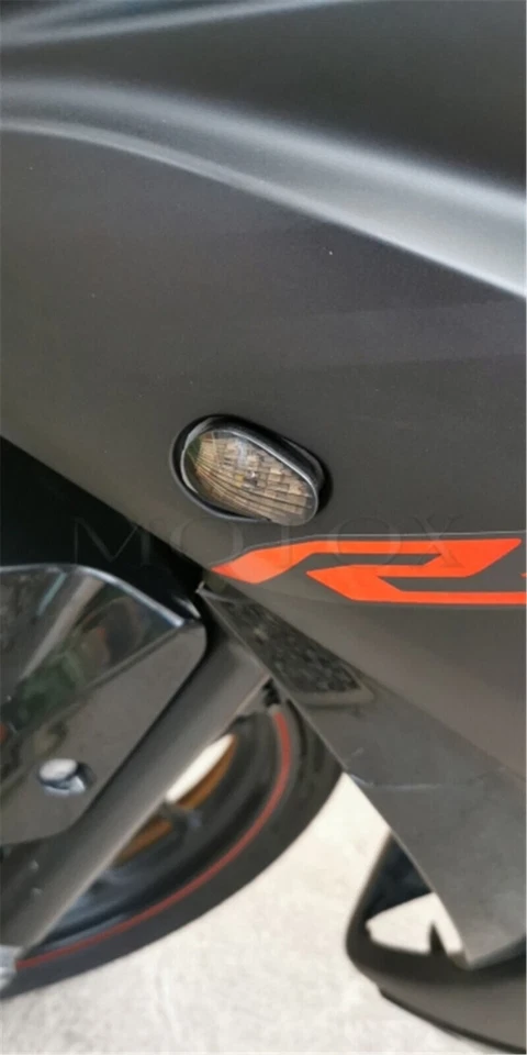 Apto para Yamaha FZ1 FZ6 FZ8 LED Señales de giro Indicador Luz de montaje empotrado Lámpara Foto 2 de 4