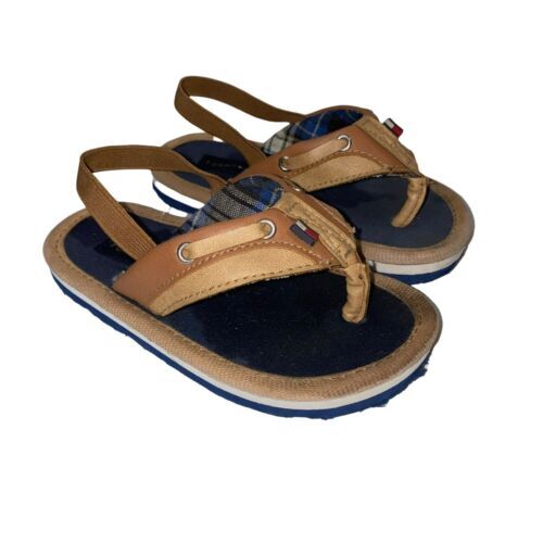New Tommy Hilfiger Drew Dark Brown Sandals Flip Flops Men