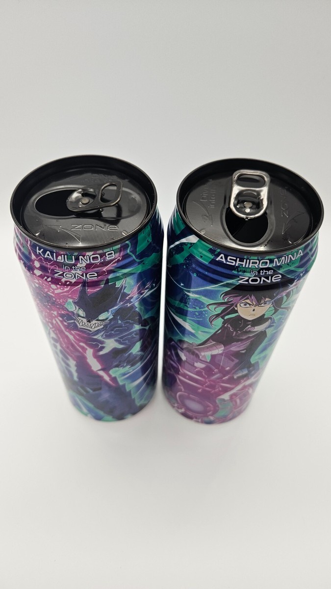 ZONe ENERGY Kaiju No.8 Collaboration Empty Can Set Of 2 White Mina