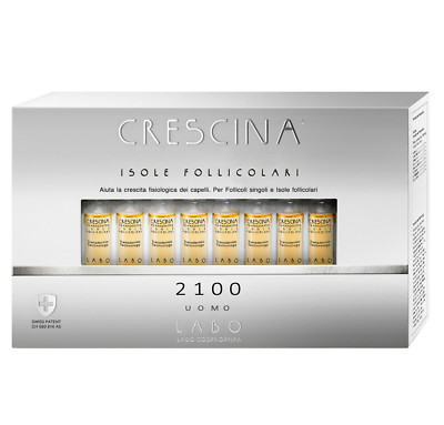 Labo Crescina Hair Regrowth Treatment Follicular Islands 2100 Man 20 Ampoules
