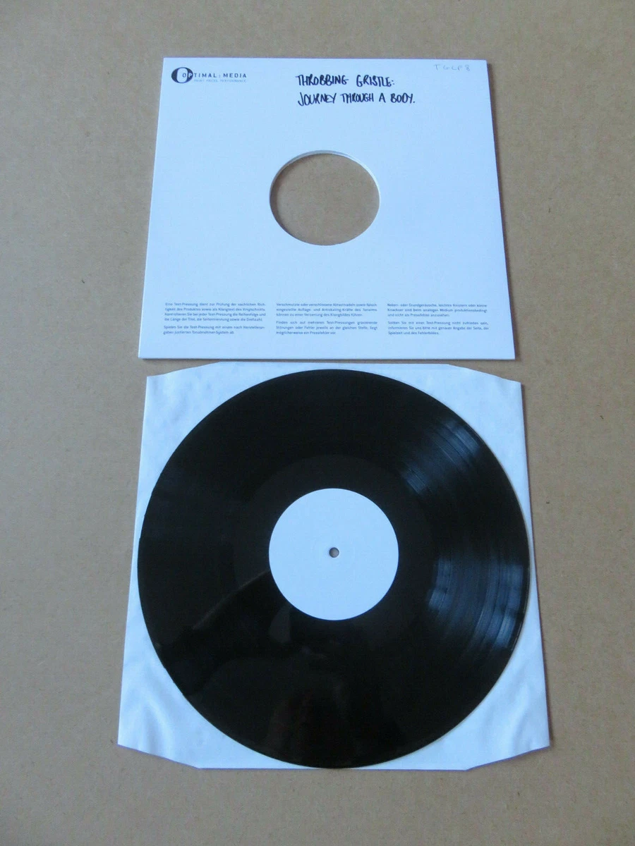 THROBBING GRISTLE Journey Through A Body RARE WHITE LABEL TEST PRESSING LP TGLP8
