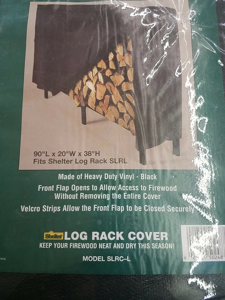 Log Rack Cover Medium Firewood Wood Heavy Duty Vinyl Storage Holder Cover - Image 2 of 4