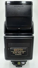 Sunpak Auto 422 D Thyristor Electronic Flash Unit - Tested/Works For Canon 35mm