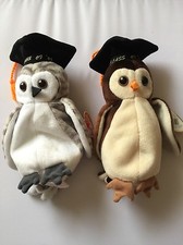 Ty Beanie Babies Lot Of 2 Owls Wise And Wiser 1997 C