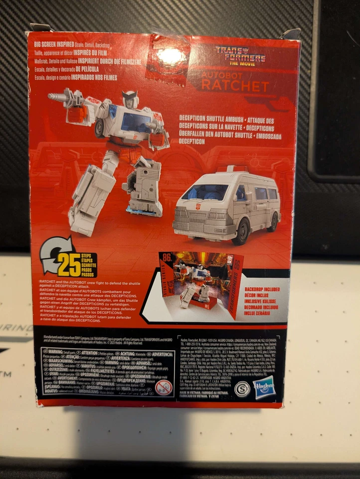 BOX & INSTRUCTIONS ONLY - Hasbro Transformers Studio Series 86 Ratchet - Image 3 of 4