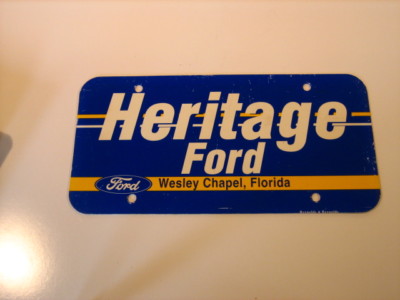 Heritage Ford Wesley Chapel, Florida Plastic Plate