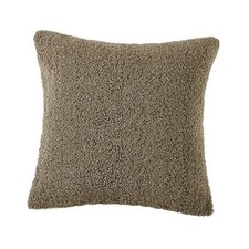HiEnd Accents Teddy Throw Pillow, 18x18 inch, Soft Plush 18 x 18-Inch Dark Oak