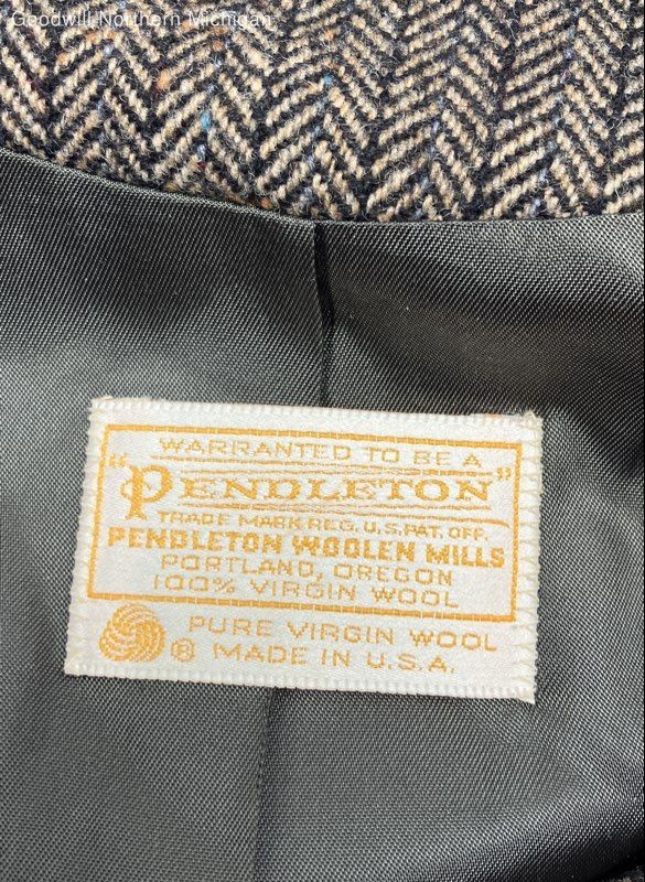 Women's PENDLETON Wool Collarless Brown Blazer - … - image 6