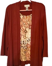 Alfred Dunner Womens 3X Plus Terracotta Knit ...