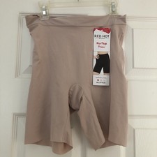 Red Hot Spanx High-Waisted Shapewear Champagne Nude Women's Size Large NWT