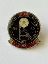 1984-85 Barrow NUM Branch Yorkshire Area Miners Strike Badge.