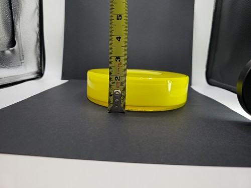 Vaso in vetro con cassa gialla stile Carlo Moretti MCM ciotola bassa - Foto 21 di 24