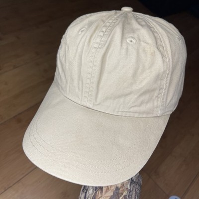 Vintage GAP Khaki Beige Tan Strapback Wider-Brim ( S/M ) Hat Dad Cap Unisex 90s