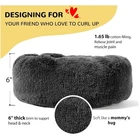 Cozy Calming Donut Cuddler Dog Bed, Washable - Black