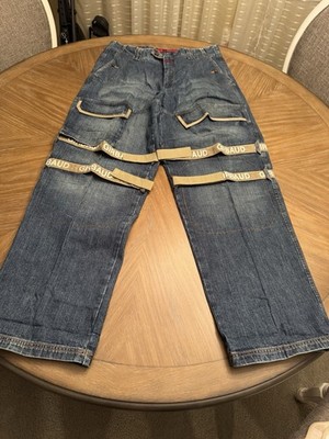 Vintage Y2K MFG Marithe Francois Girbaud Denim Shuttle Tape Cargo Jeans 36M X 32