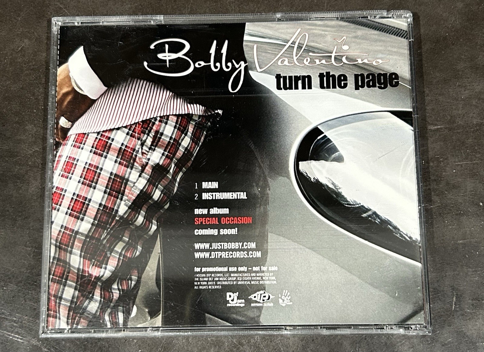 Bobby Valentino – Turn The Page Promo CD Single 2006 DTP Def Jam R&B Hip Hop thumbnail 2