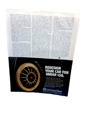 Cal Custom Hawk 1982 Print Ad Turbo Wheel Covers Auto Vintage