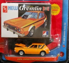 Johnny Lightning 71 1971 AMC Gremlin Funny Car Classic Plastic Car +w/RRs Orange