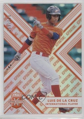 2018 Panini Elite Extra Edition Aspirations Orange /100 Luis De La Cruz #169 0c6