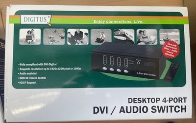 Digitus 4-Port DVI/Audio Switch mit Fernbedienung