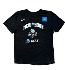 Nike Sabrina Ionescu Black NY Liberty Name and Number T-shirt Large Unisex