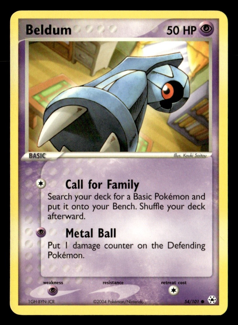 Beldum - Common Normal Hidden Legends 54/101 NM Pokémon TCG