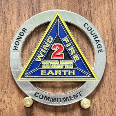 California Incident Management Team 2 Wind Fire Earth Challenge Coin  W#9