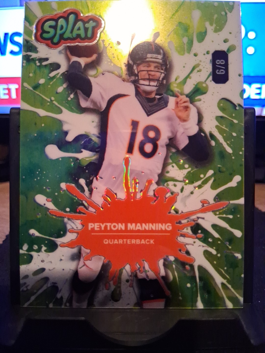 2025 Wild Card Football Splat Peyton Manning Green Refractor ##SBLIM03-PM /8