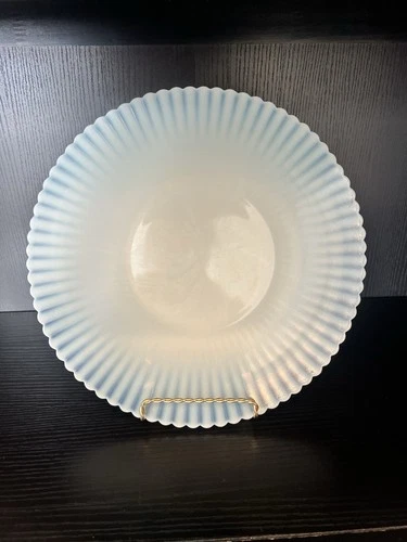 MacBeth-Evans Petalware Monax White 10 3/4" Salver Plate Platter Plain Base USA