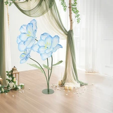 Artificial Wedding Flowers, Elegant Three-Headed Tulips for Reception Decor