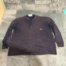 Rasco FR Shirt Mens 4XL Long Sleeve Henley Faded Work Wear