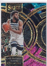 2023-24 Panini Select NBA NBA 196 Karl-Anthony Towns Cosmic Case Hit SSP Prizm