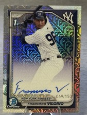 💥⚾️FRANCISCO VILORIO 2024 Bowman Chrome 1st Prospects Auto Mojo /150 #YANKS⚾️💥
