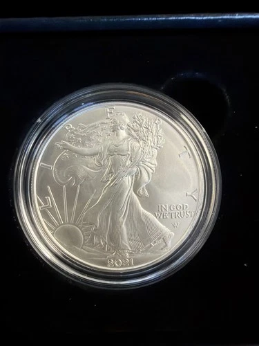 2021-W American Silver Eagle 1oz. - Uncirculated in Box/COA / Nice! -No Reserve!