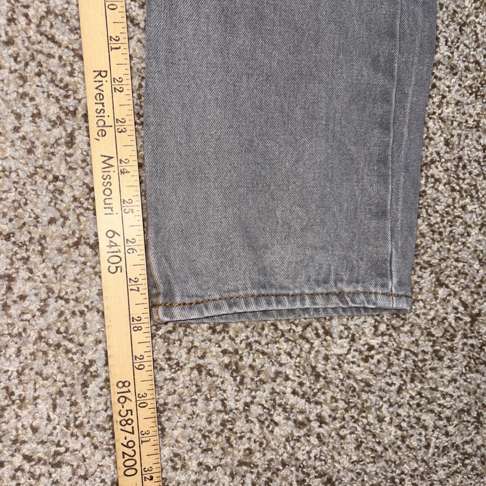 Levis Strauss 501 36x30 Fits 34 X 28 Button Fly Denim Cotton Jeans Gray - View 10