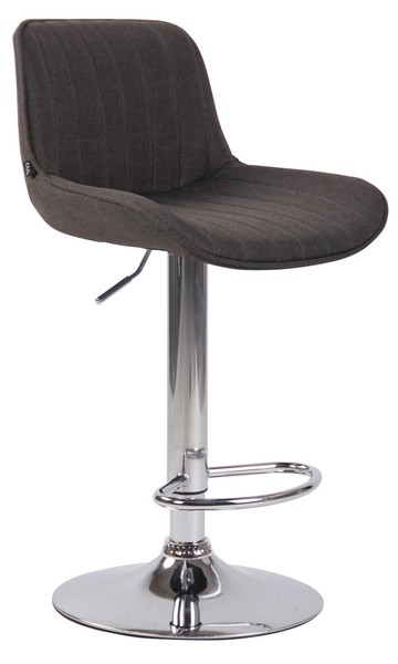 Barhocker Lentini Stoff Chrom Dunkelgrau-image
