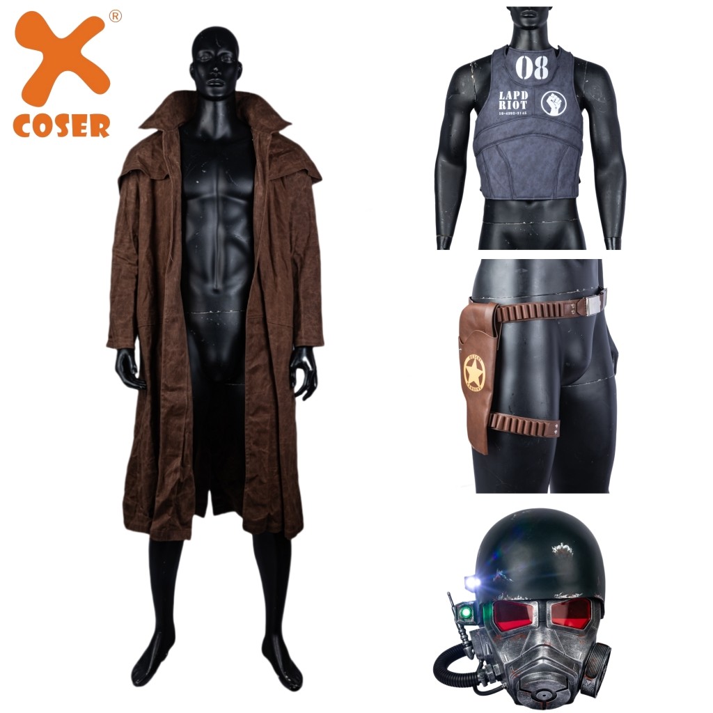 Xcoser Fallout New Vegas Veterano Ranger NCR Ranger Disfraz Casco Cinturón