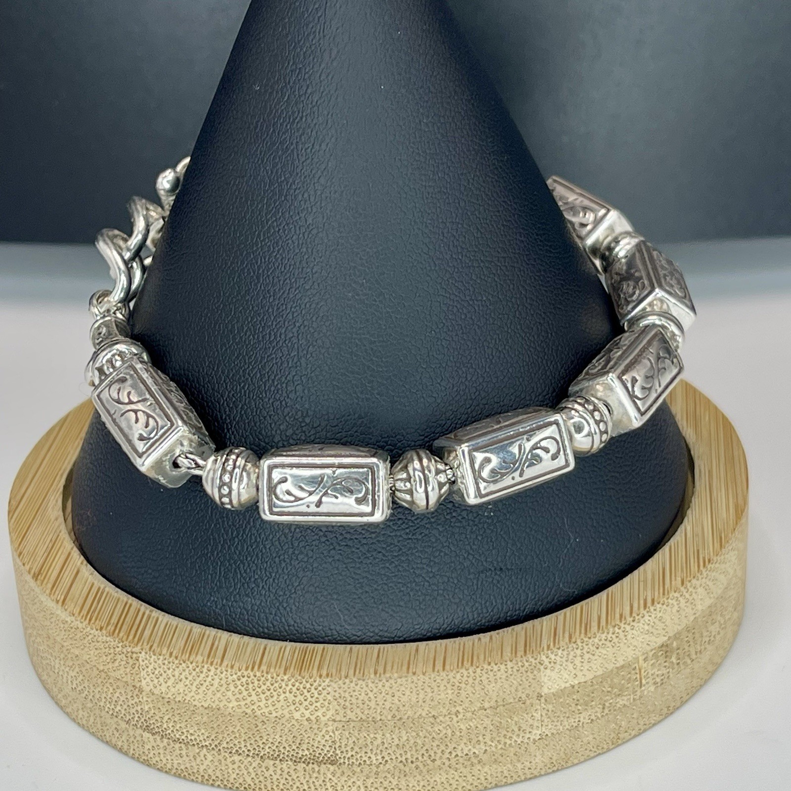 Brighton Cube Scroll Link Bracelet Toggle Adjusta… - image 7