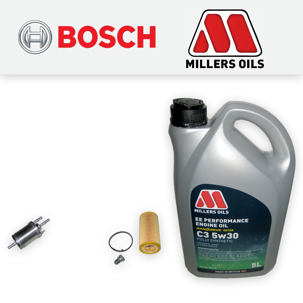 SERVICE KIT for AUDI TT (8J) 2.0 TFSI BPY BWA OIL FUEL FILTERS +OIL (2006-2010)