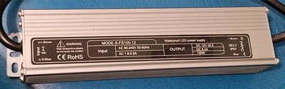 Outdoor Wasserdichtes LED Netzteil 12V 8A 100W - Modus S-FS100-12