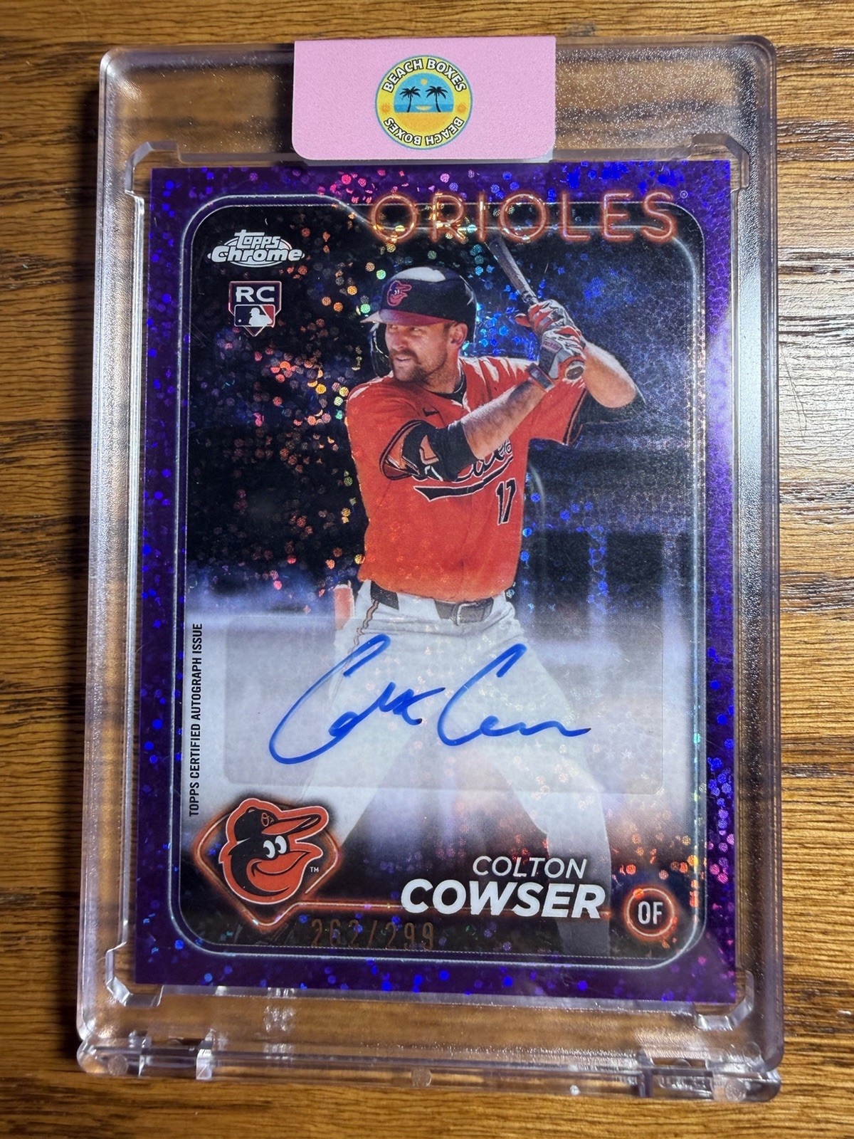 2024 Colton Cowser Topps Chrome Update Series Autographs l Purple Speckle /299