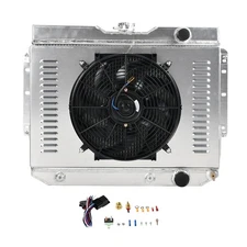 3Row Radiator+Shroud Fan+Relay For 59-65 Chevy Impala Bel Air El Camino Chevelle