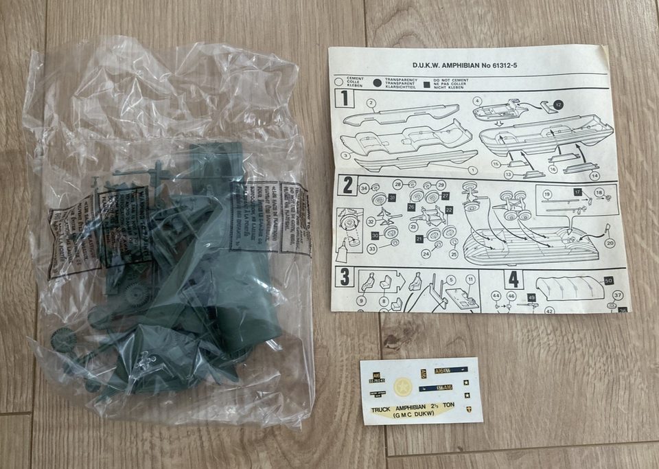 L289 Airfix Model Kit 61312 - D.U.K.W. Amphibian - H0/00 - Pts Sealed ...